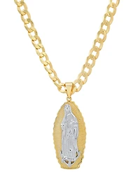 Steeltime Unisex 14K Gold Plated Our Lady Guadalupe Pendant Necklace