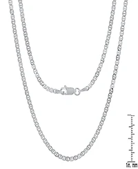 Steeltime Unisex Sterling Silver Mariner Superflat Necklace