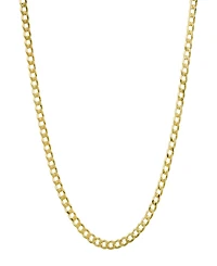 Steeltime Unisex 14K Gold Plated Cuban Superflat Necklace