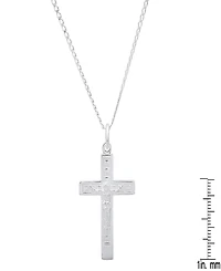 Steeltime Men's Sterling Silver Crucifix Paired Pendant Necklace