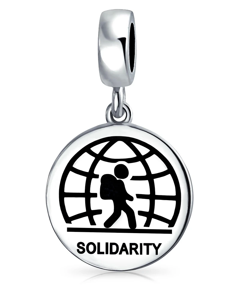 Bling Jewelry Symbol of Solidarity Dangle Charm Bead Sterling Silver for Immigrant Support