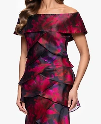 Xscape Women's Printed Long Sheath Dress