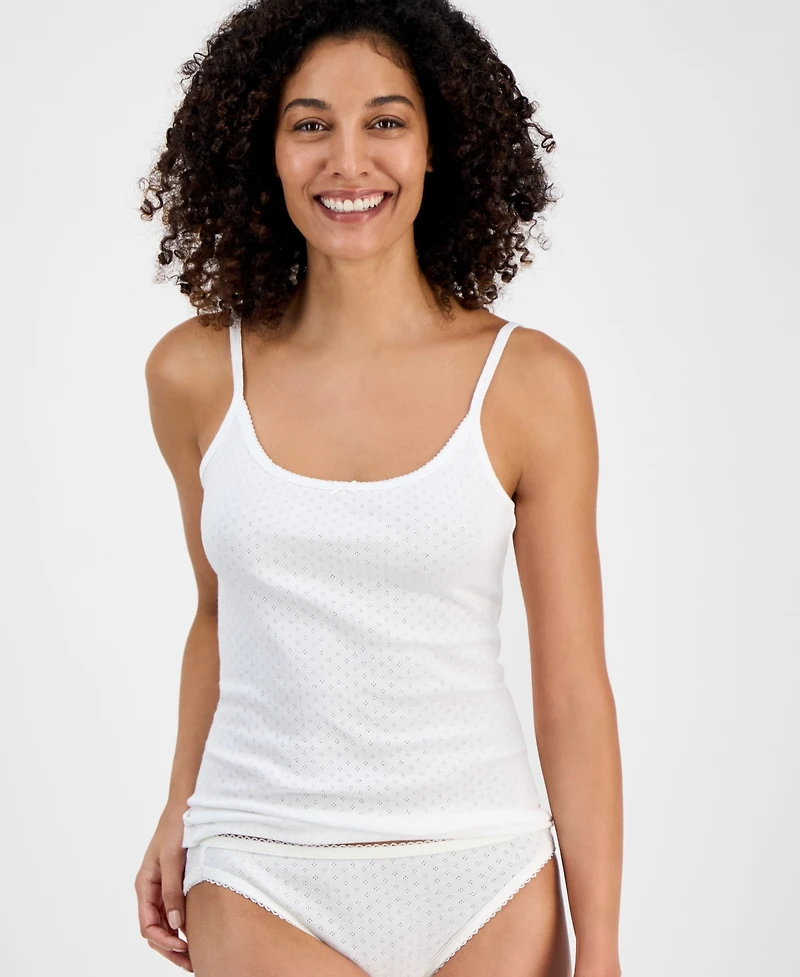 Charter Club Women's Cotton Pointelle Sleep Tank Top, Macy's Exclusive