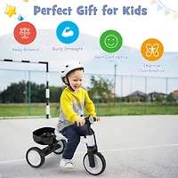 Toddler Convertible Trike with 86° Limited Steering Angle and Carbon Steel Frame