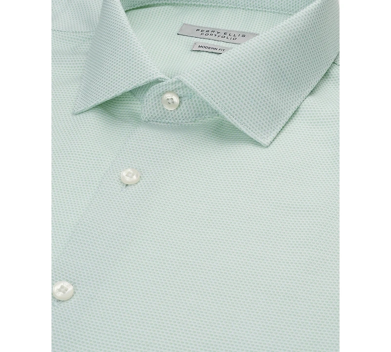 Perry Ellis Portfolio Men's King Micro-Pattern Dress Shirt