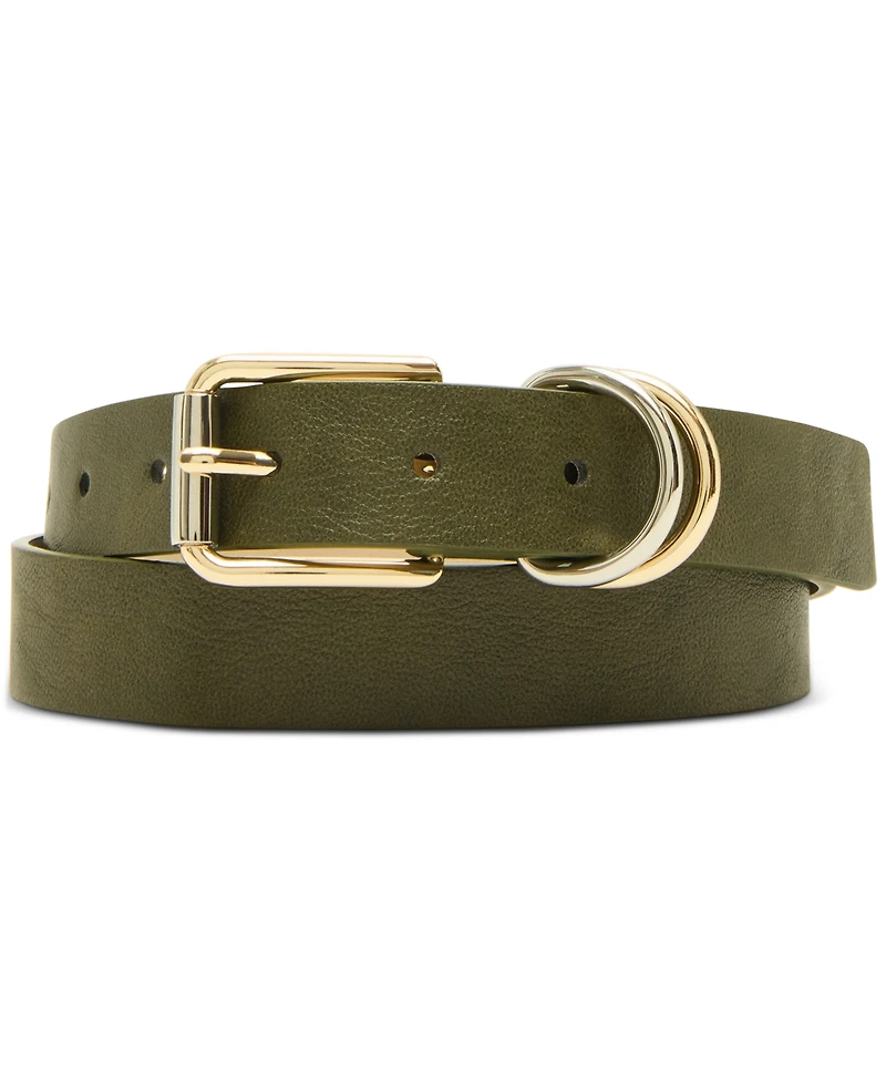 Steve Madden Classic Round Buckle & Roller-Buckle Belts, Set of 2