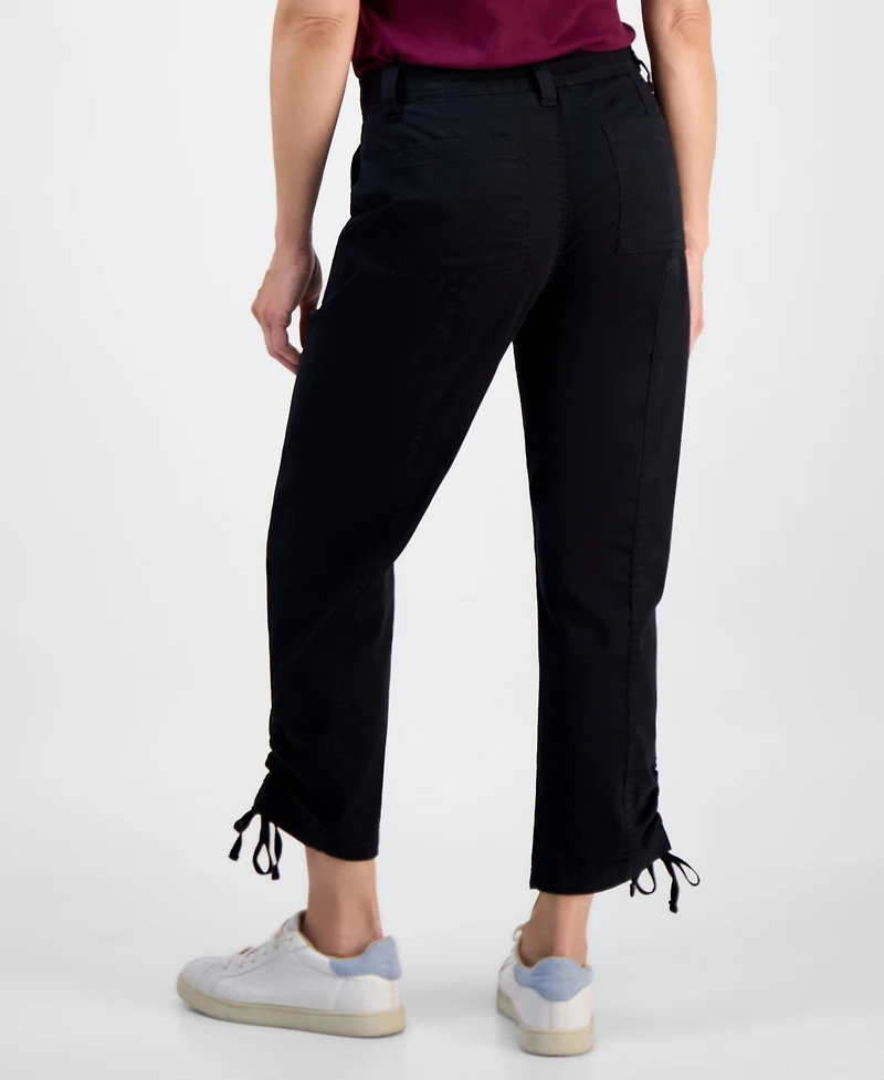 Style & Co Petite Mid-Rise Tie-Hem Capri Pants, Exclusively at Macy's
