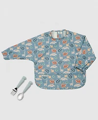 Loulou Lollipop Baby Long Sleeve Bib Kids Utensil Set