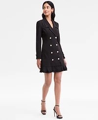 Karl Lagerfeld Paris Women's Chiffon-Hem Blazer Dress