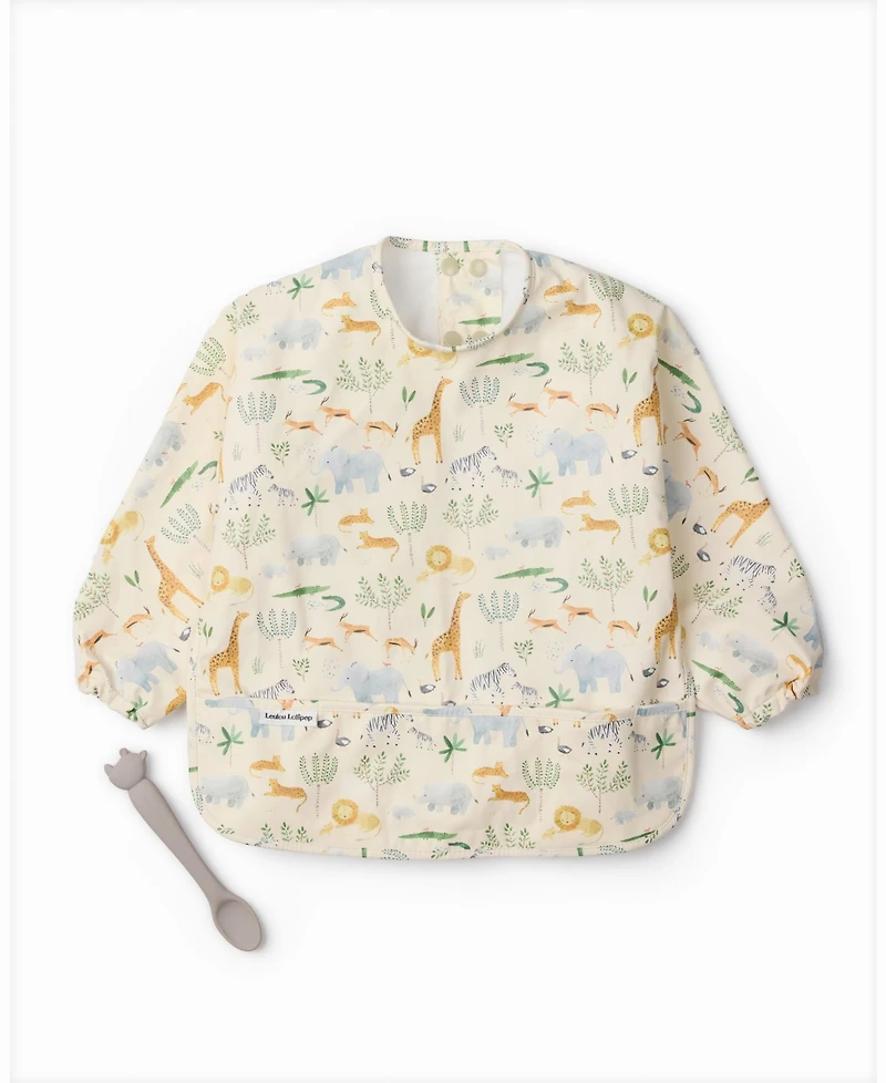 Loulou Lollipop Baby Long Sleeve Bib Spoon Set