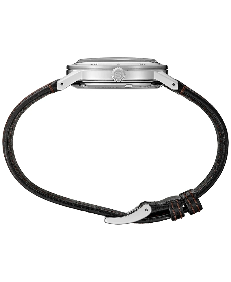 Seiko Men's Automatic Presage Style 60s Brown Leather Strap Watch 40mm