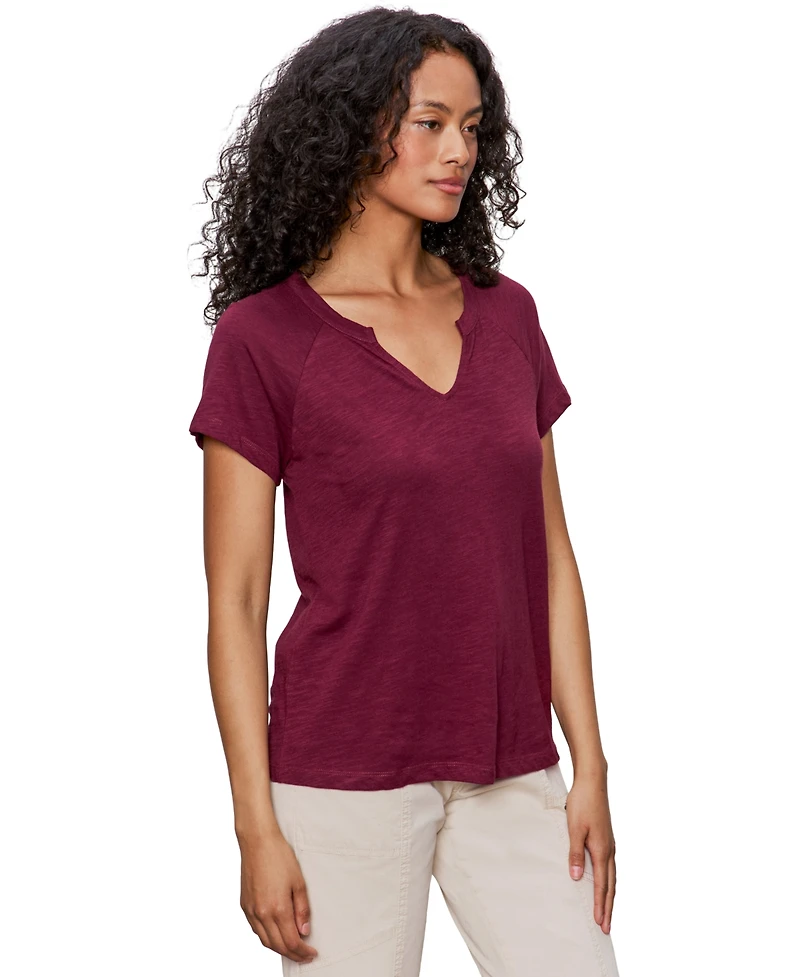 Sanctuary Women's Notch-Neck Short-Sleeve T-Shirt