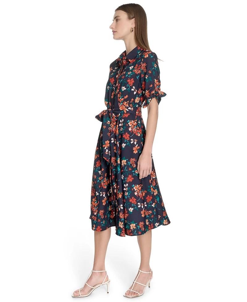 Calvin Klein Petite Short-Sleeve Midi Shirtdress