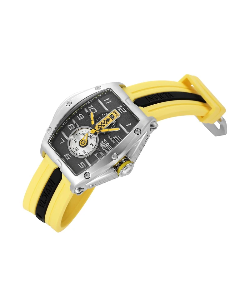 Invicta Men's 47383 Invicta Racing Quartz Multifunction Black, Silver, Yellow Dial Watch