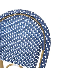 Streamdale Sleek Aluminum Bistro Barstools with Durable Poly Rattan Weave