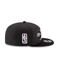 New Era Men's Charcoal/Black Oklahoma City Thunder 2025 Nba Western Conference Champions Locker Room 9FIFTY Snapback Hat