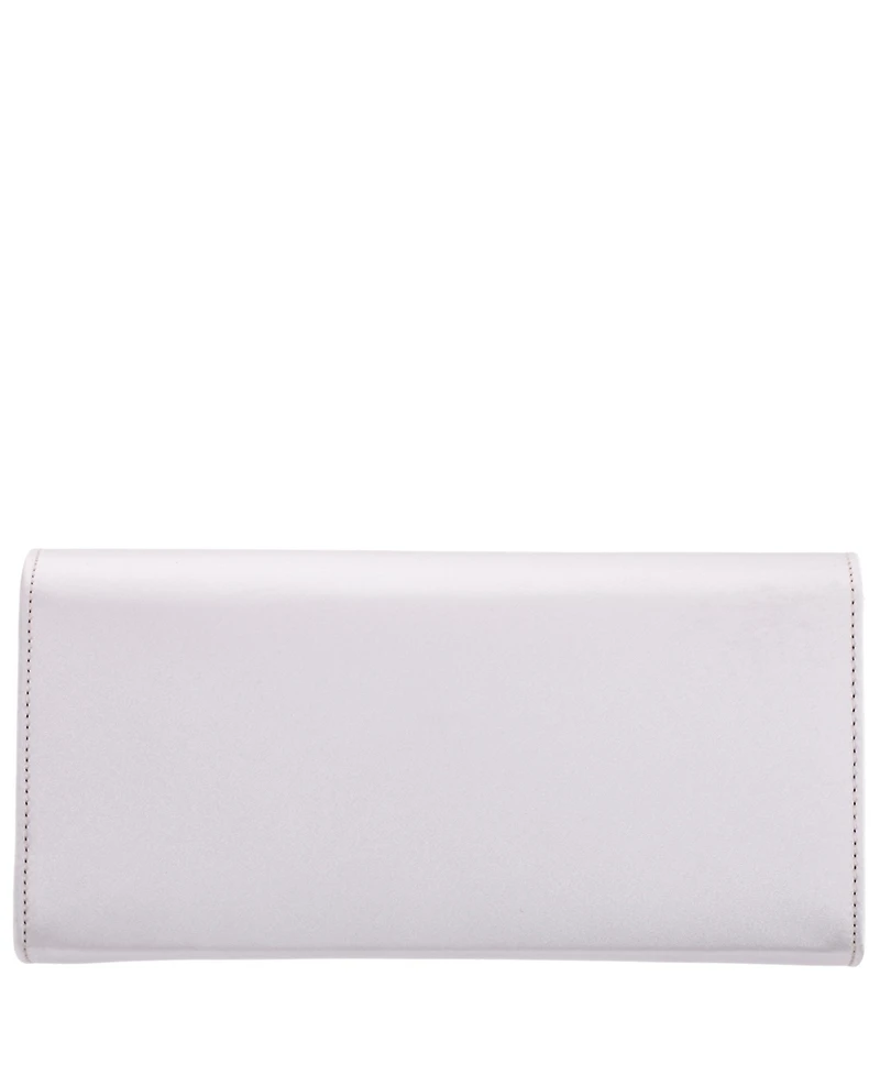 Nina Double Crystal Flower Slim Clutch Bag
