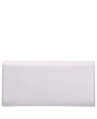 Nina Double Crystal Flower Slim Clutch Bag