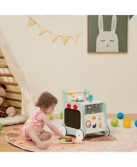 Slickblue 6-in-1 baby push walker with Play Kitchen Over 12 Months