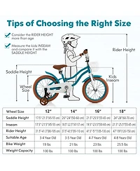 16 Inch Kids Bike Kids Bicycle with Adjustable Seat and Removable Basket