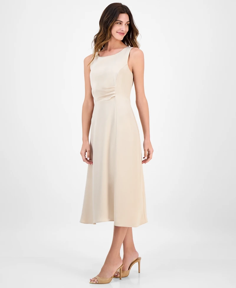 Connected Women's Pleated-Waist Midi Dress