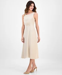 Connected Women's Pleated-Waist Midi Dress