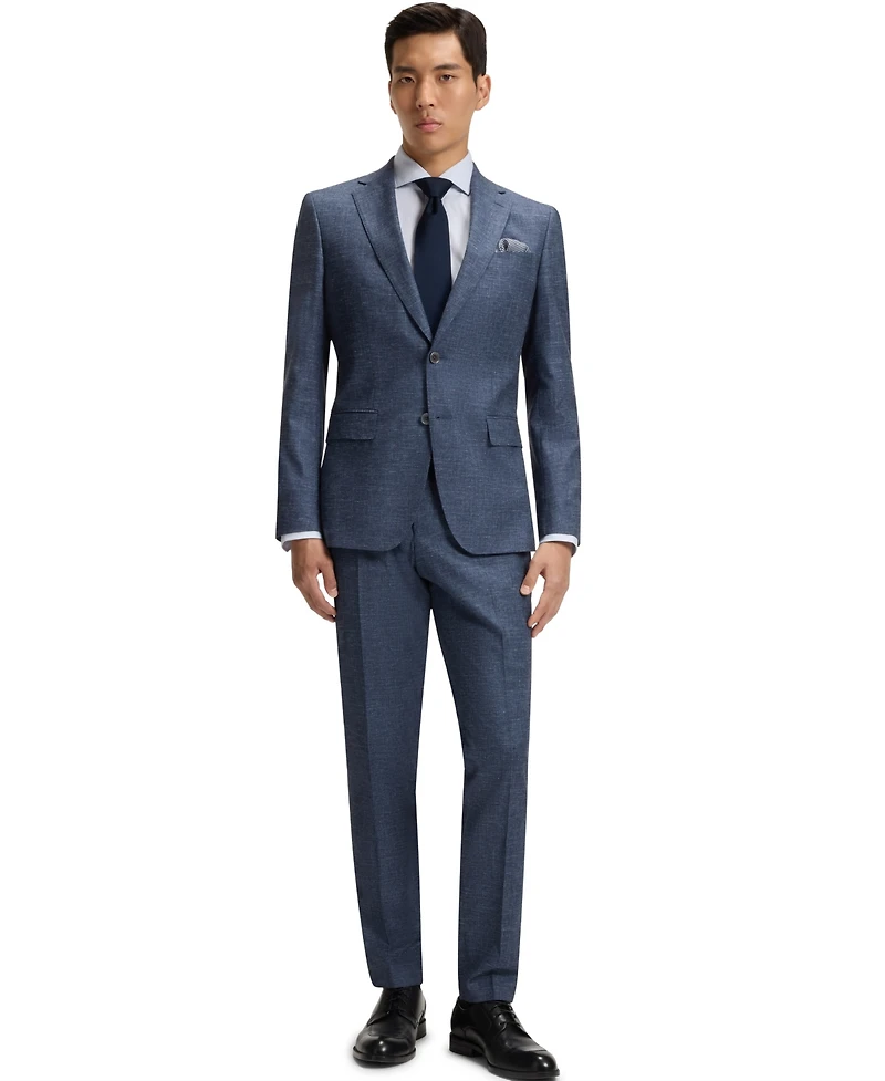 Boss by Hugo Men's Patterned Stretch Slim-Fit Blazer
