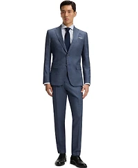 Boss by Hugo Men's Patterned Stretch Slim-Fit Blazer