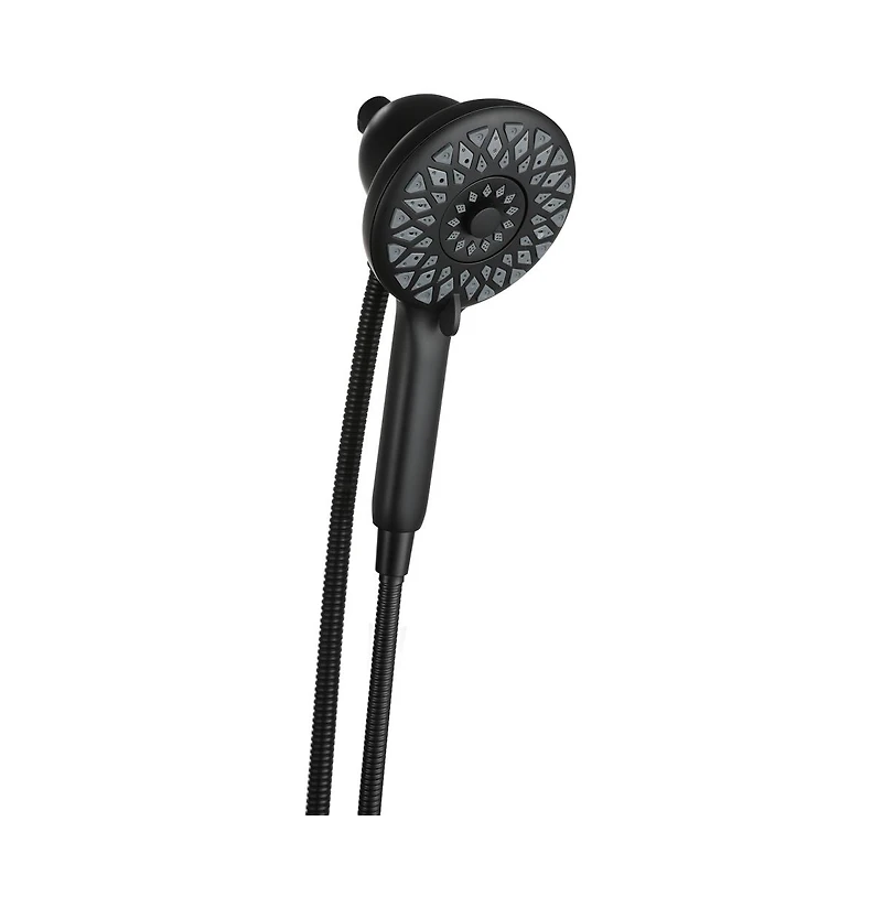 Rainsken High Pressure Shower Heads 6 Spray Mode, Magnetic Shower Head for Bathroom, Matte Black Handheld Shower with 60 inch Stainless Steel Hose