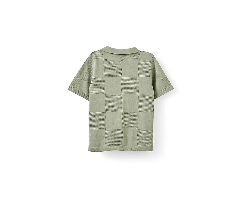 Cotton On Boys Knitted Short Sleeve Shirt