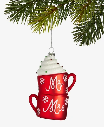Holiday Lane Our First Mr. & Mrs. Double Hot Chocolate Cups Ornament, Macy's Exclusive