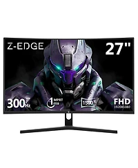 Z-edge UG27H-Black 27 inch 1080P Full Hd 1920 x 1080 300 Hz 1 ms Curved Gaming Monitor, 16.7 Million Display Colors, FreeSync, Ultra-Slim Beze