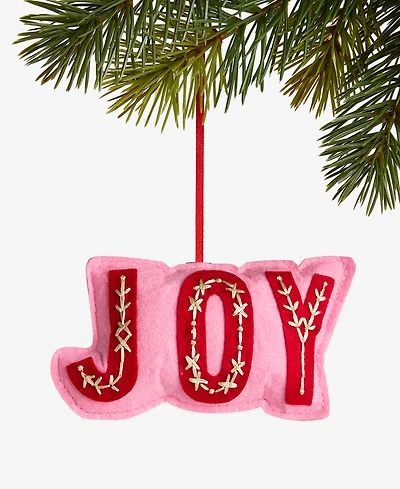 Holiday Lane Tiny Tidings Joy Fabric Ornament, Macy's Exclusive