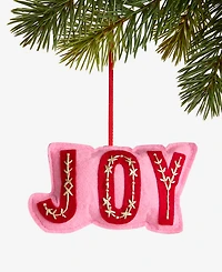 Holiday Lane Tiny Tidings Joy Fabric Ornament, Macy's Exclusive