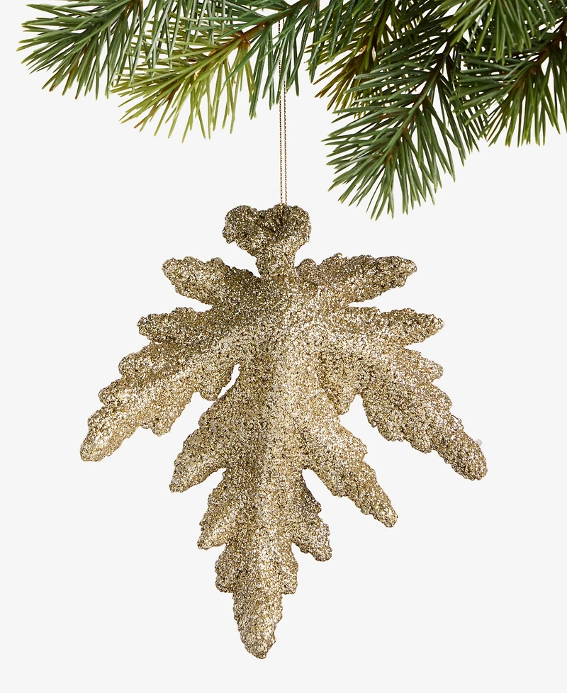 Holiday Lane Enchanted Forest Glitter Leaf Ornament, Macy's Exclusive