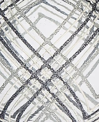 Holiday Lane Iced Delight Clear Stripe Ball Ornament, Macy's Exclusive