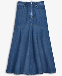On 34th Women's Denim Flared Midi Skirt, Exclusively at Macy's