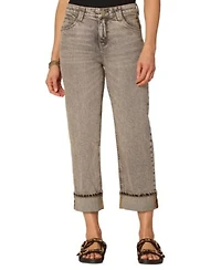 Democracy Womens Absolution High Rise Cuffed Boyfriend Jeans 4p 16