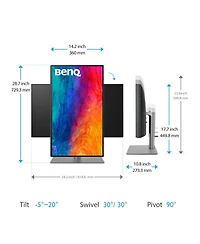 BenQ BenQ PD2725U DesignVue 27" 16:9 4K Ultra Hd Hdr Ips Led Monitor, Built-In Speakers, Dark Gray