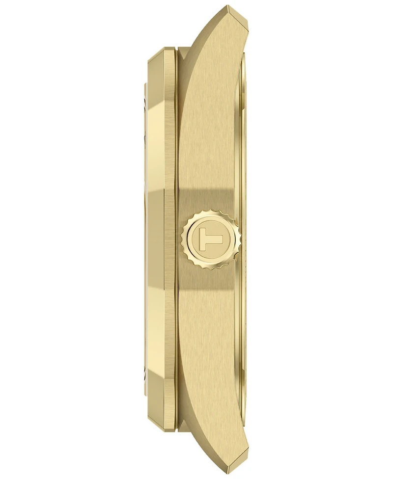Tissot Women's Swiss Prc 100 Solar Gold-Tone Stainless Steel Bracelet Watch 34mm