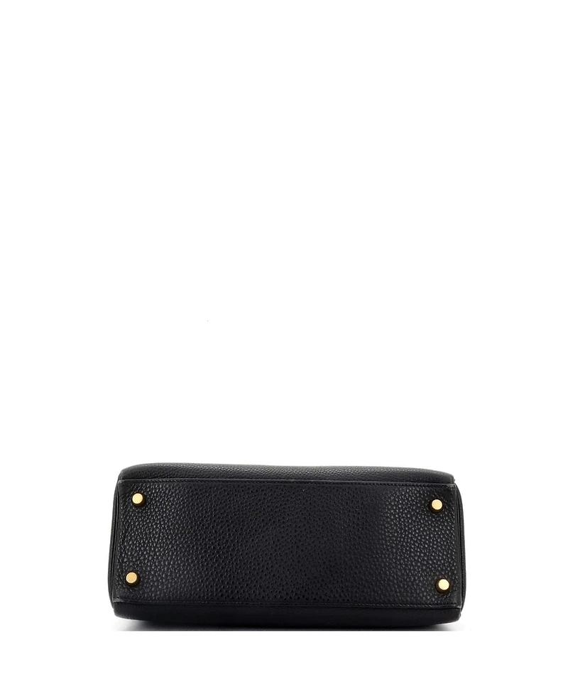 Pre-Owned Hermes Kelly Handbag Clemence with Gold Hardware