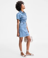 On 34th Women's Denim Trucker Mini Dress, Exclusively at Macy's