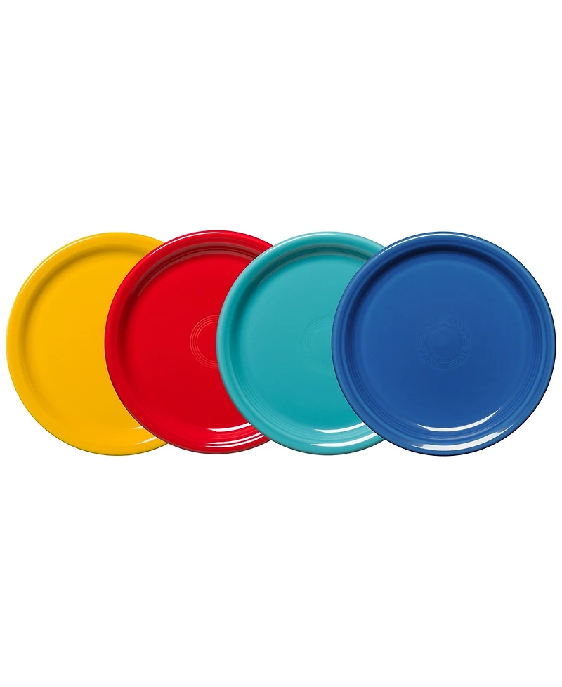 Fiesta Vibrant Bistro Coupe 9" Luncheon Plates, Set of 4