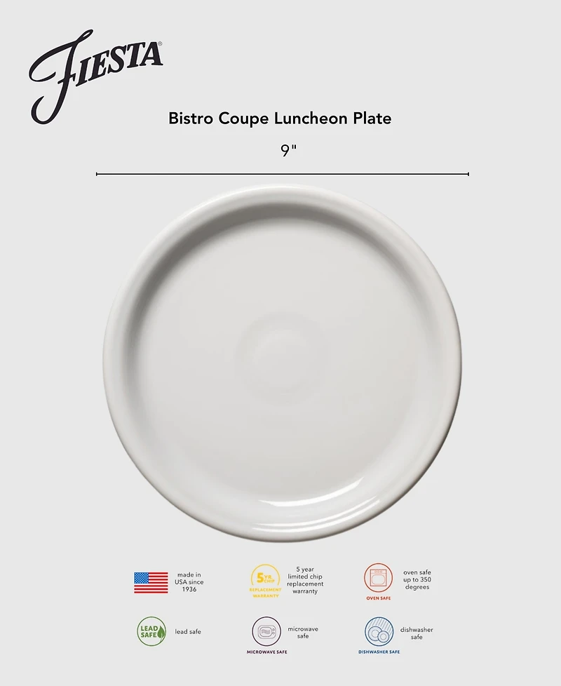 Fiesta Aegean Bistro Coupe 9" Luncheon Plates, Set of 4