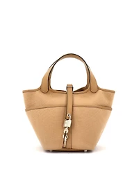 Pre-Owned Hermes Pm Cargo Picotin Lock Bag Canvas and Swift