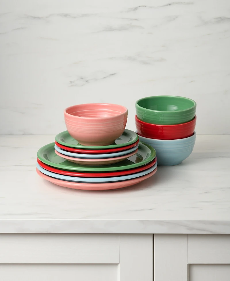 Fiesta Peppermint Frost Bistro Coupe 12-Pc. Dinnerware Set, Service for 4