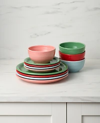 Fiesta Peppermint Frost Bistro Coupe 12-Pc. Dinnerware Set, Service for 4
