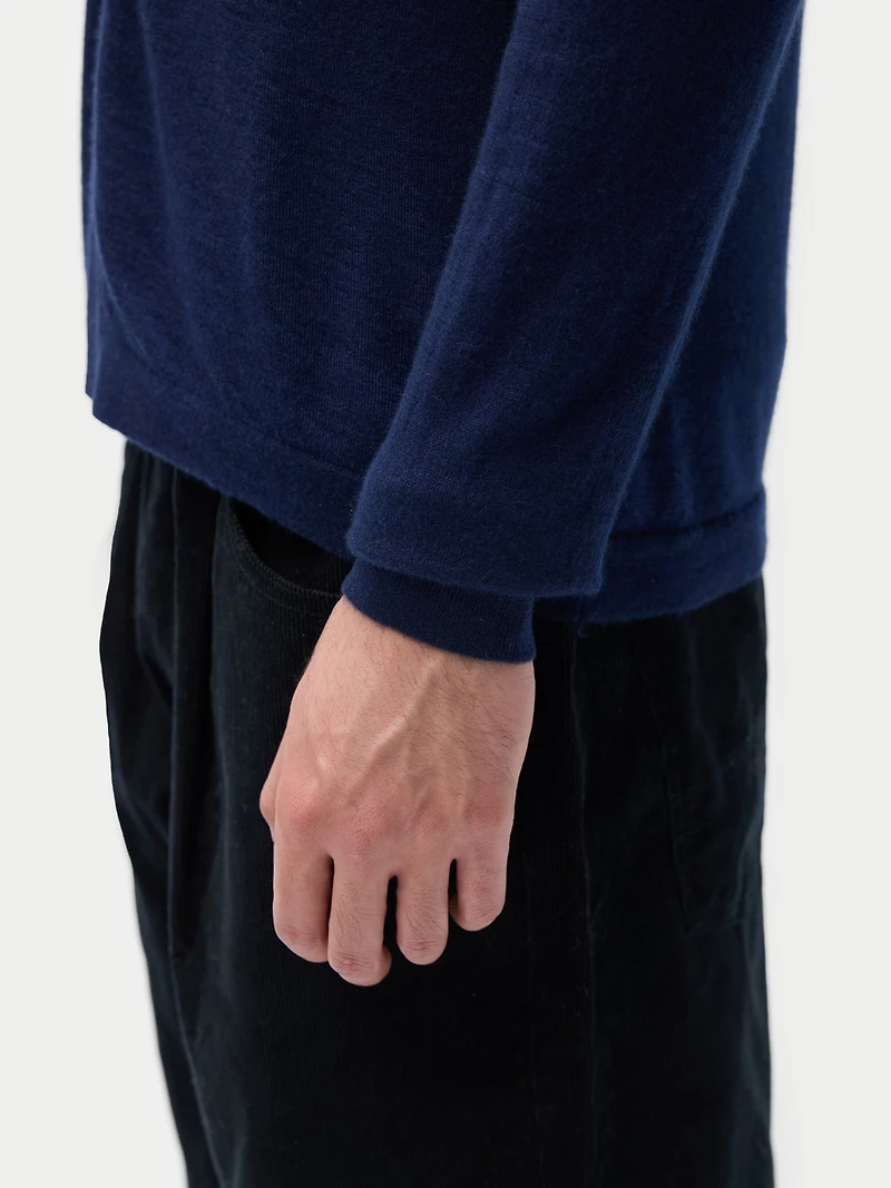 Gobi Cashmere Men's Silk Polo-Neck Cardigan