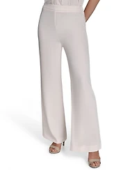 Halston Women's Soft Suiting Wide-Leg Pull-On Pants
