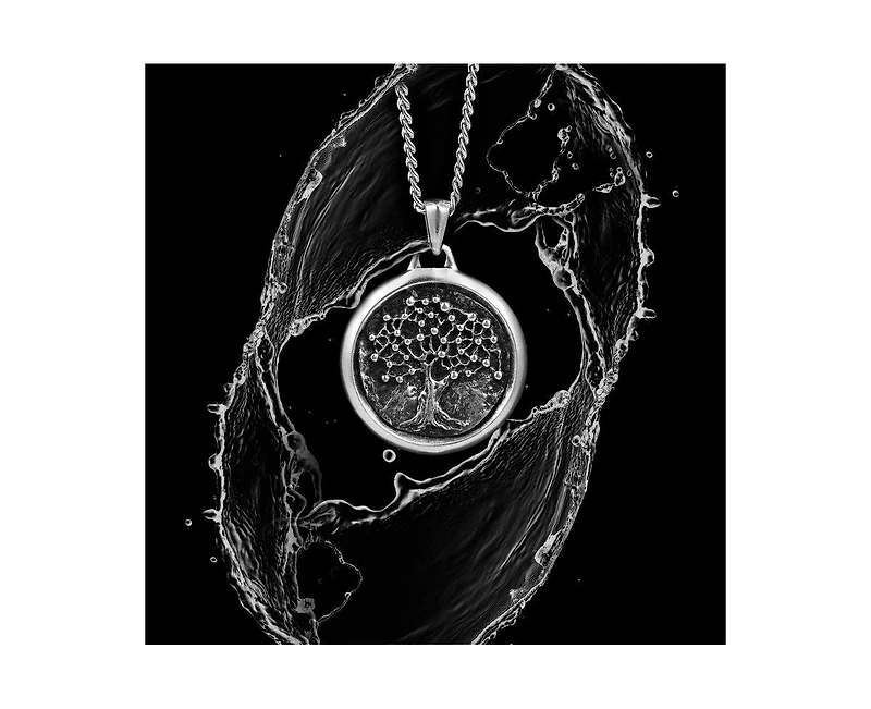 Vincero Men's Tree of Life Pendant – 925 Sterling Silver